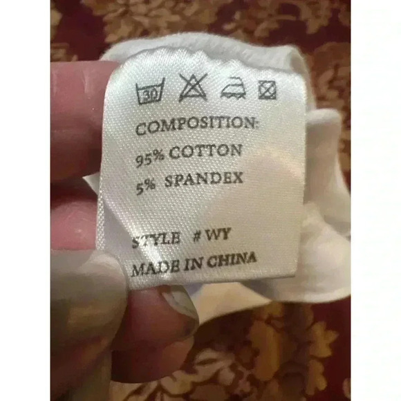 iGENJUN White Crew Neck Rolled Sleeves Pleated Hem Top NWT Size XL - Picture 9 of 9